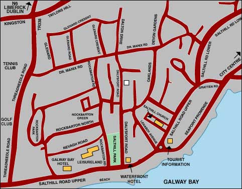 Map Salthill Galway City Ireland